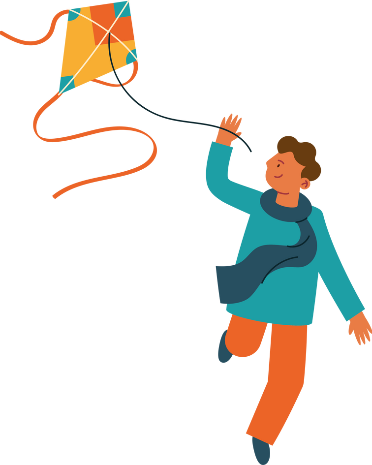 makar sankranti guy and kite
